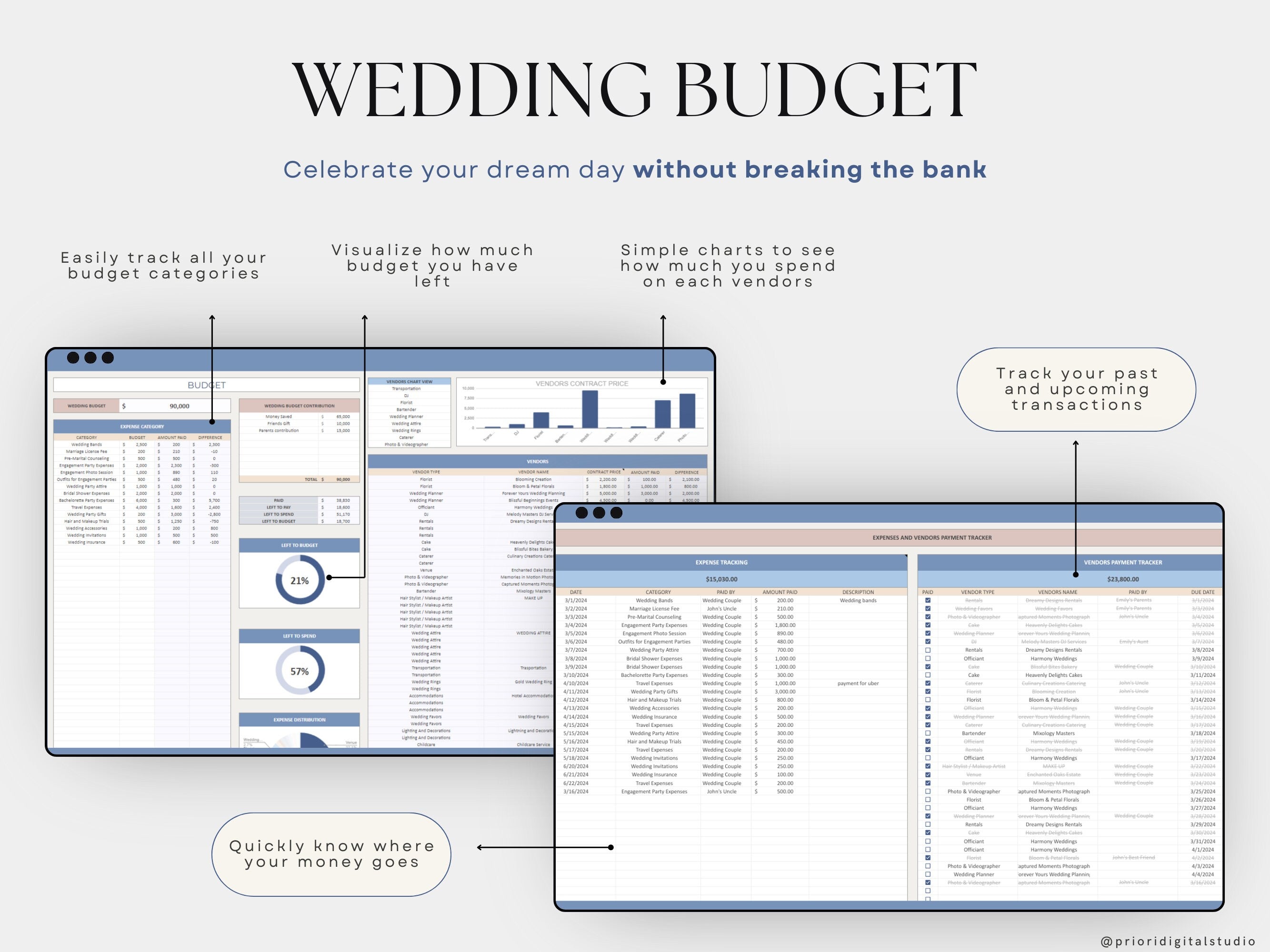 Wedding Planner Spreadsheet Wedding Budget Tracker Wedding Timeline Checklist Guest List Tracker Wedding Itinerary Seating Plan Wedding Gift