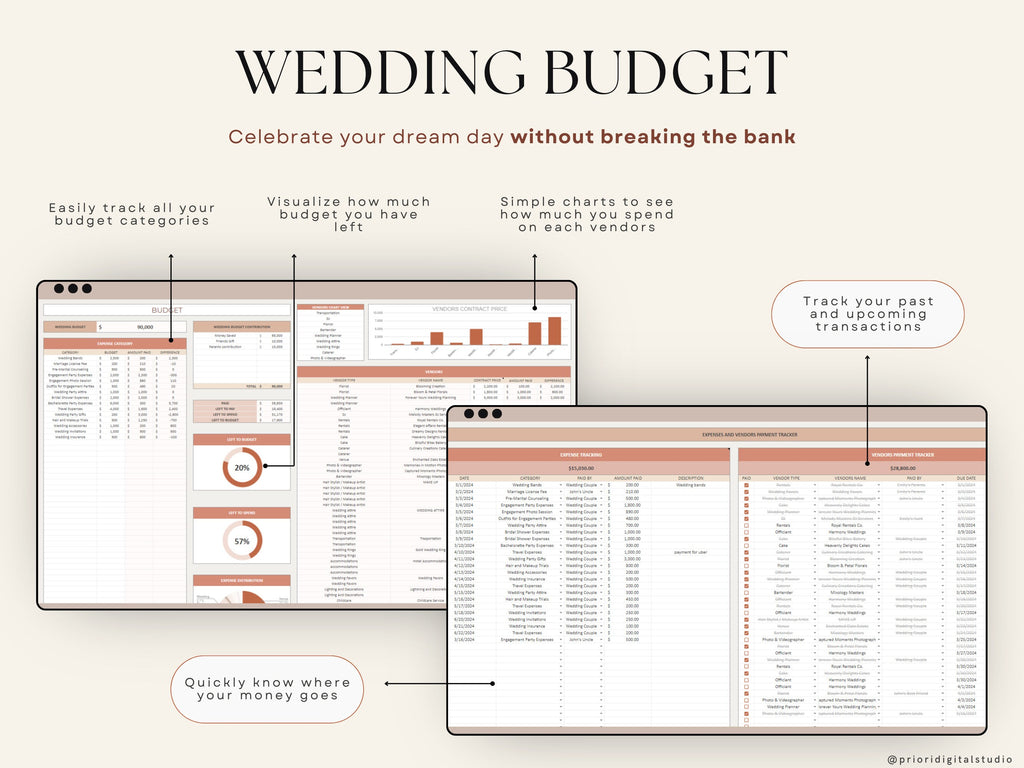 Wedding Planner Spreadsheet Wedding Budget Tracker Wedding Timeline Checklist Guest List Tracker Wedding Itinerary Seating Plan Wedding Gift