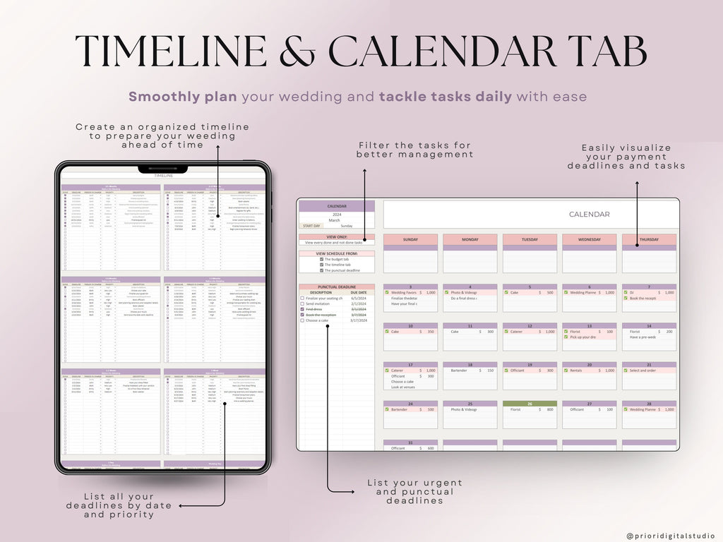 Wedding Planner Spreadsheet Wedding Budget Tracker Wedding Timeline Checklist Guest List Tracker Wedding Itinerary Seating Plan Wedding Gift