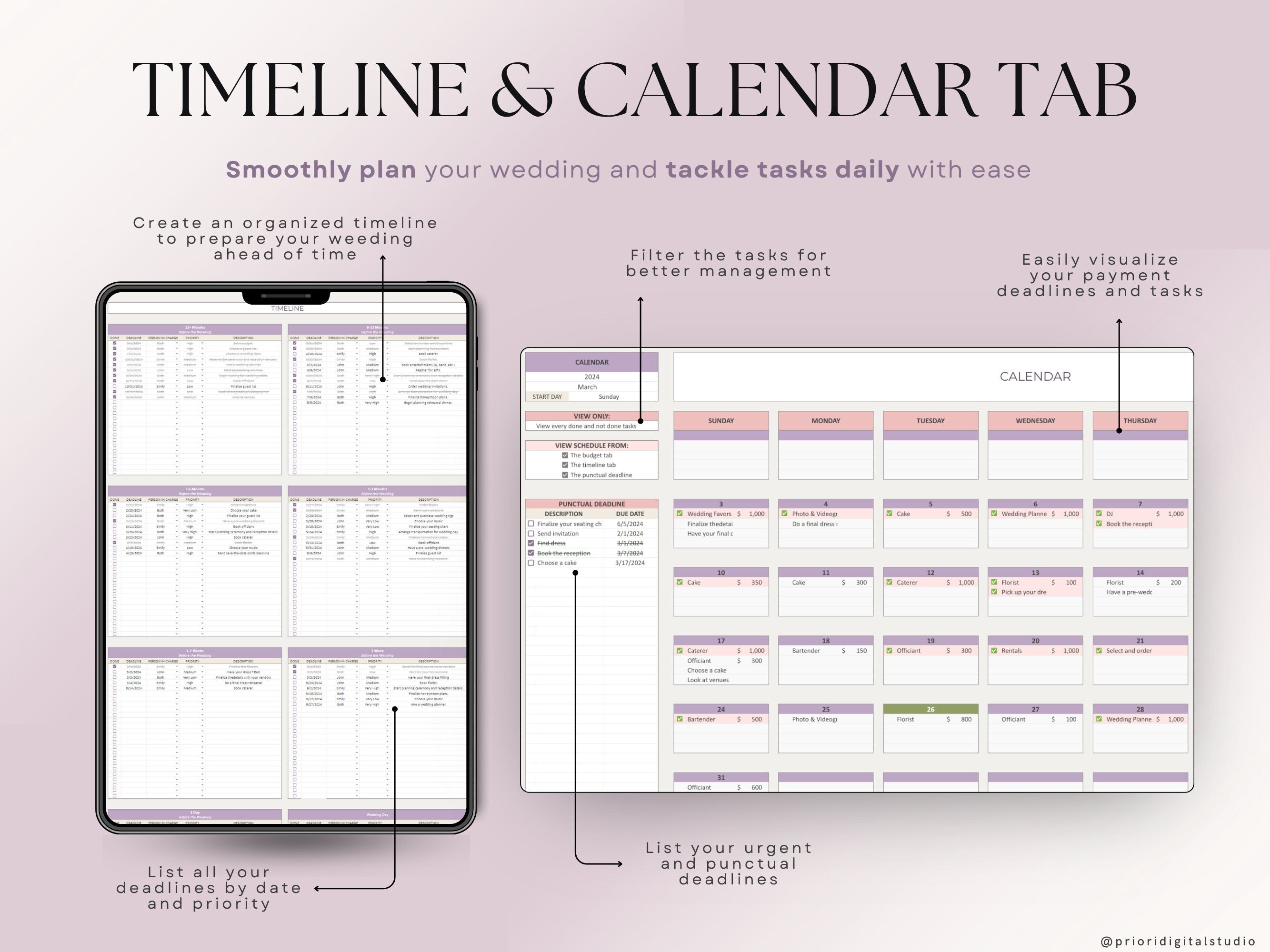 Wedding Planner Spreadsheet Wedding Budget Tracker Wedding Timeline Checklist Guest List Tracker Wedding Itinerary Seating Plan Wedding Gift