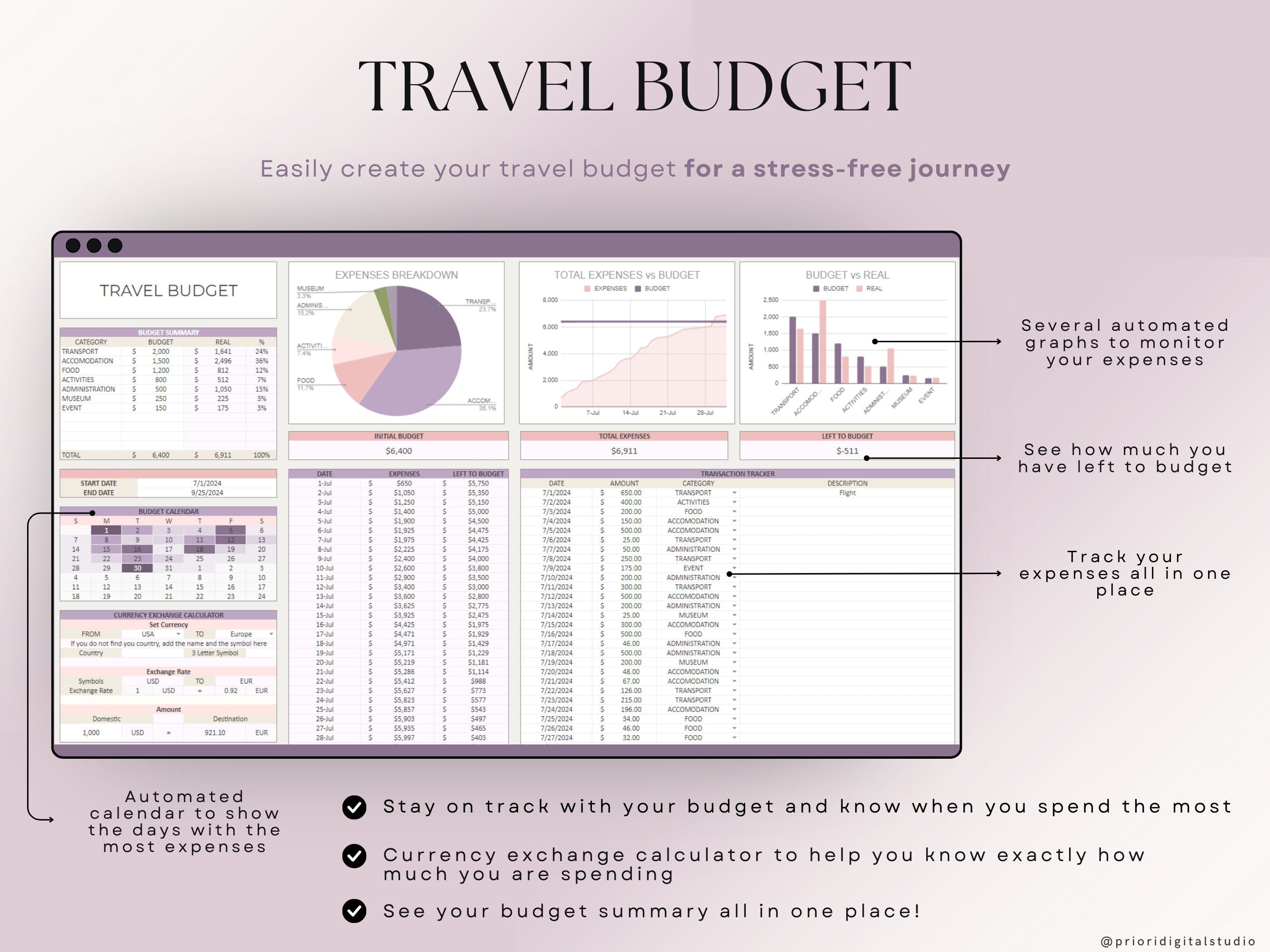 Wedding Planner Spreadsheet Wedding Budget Tracker Honeymoon Planner Checklist Guest List Tracker Wedding Travel Itinerary Seating Plan
