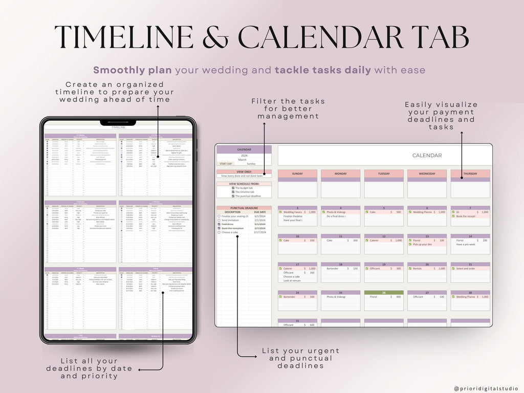 Wedding Planner Spreadsheet Wedding Budget Tracker Honeymoon Planner Checklist Guest List Tracker Wedding Travel Itinerary Seating Plan