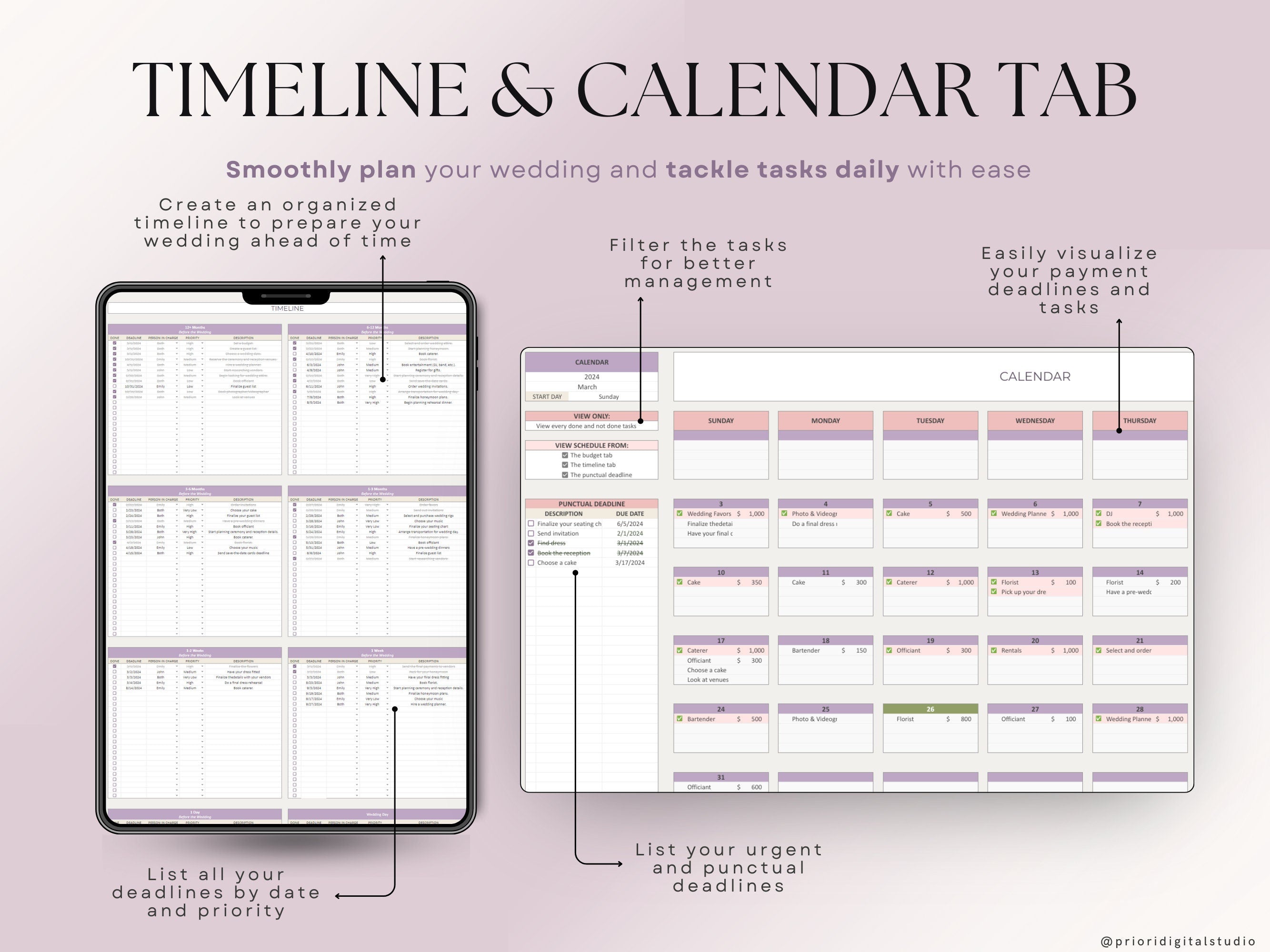 Wedding Planner Spreadsheet Wedding Budget Tracker Honeymoon Planner Checklist Guest List Tracker Wedding Travel Itinerary Seating Plan