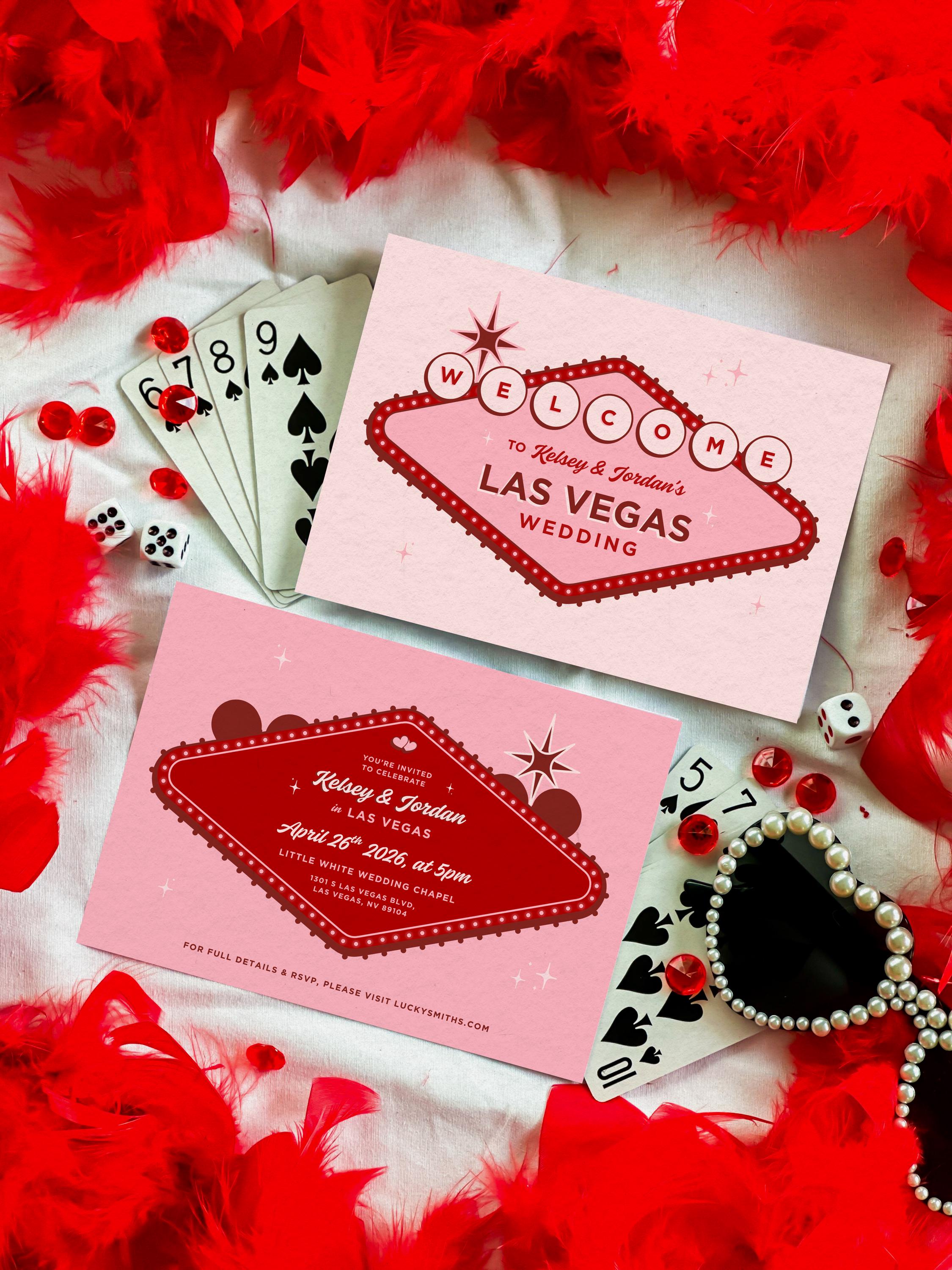 Retro Las Vegas Wedding Invitation | DIY Invite Template (Instant Download)