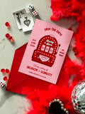 Retro Vegas Save the Date: Lucky in Love Elopement Invite (DIY Canva Template, Digital Download)