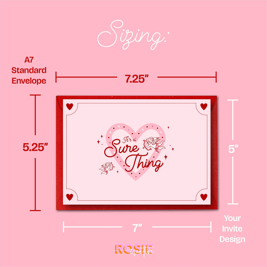 Retro Vegas Wedding Invitation: Sure Thing Chapel Elopement (DIY Canva Template, Digital Download)