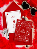 Vegas Wedding Save the Date: Retro Casino Playing Card Invitation (DIY Canva Template, Digital Download)