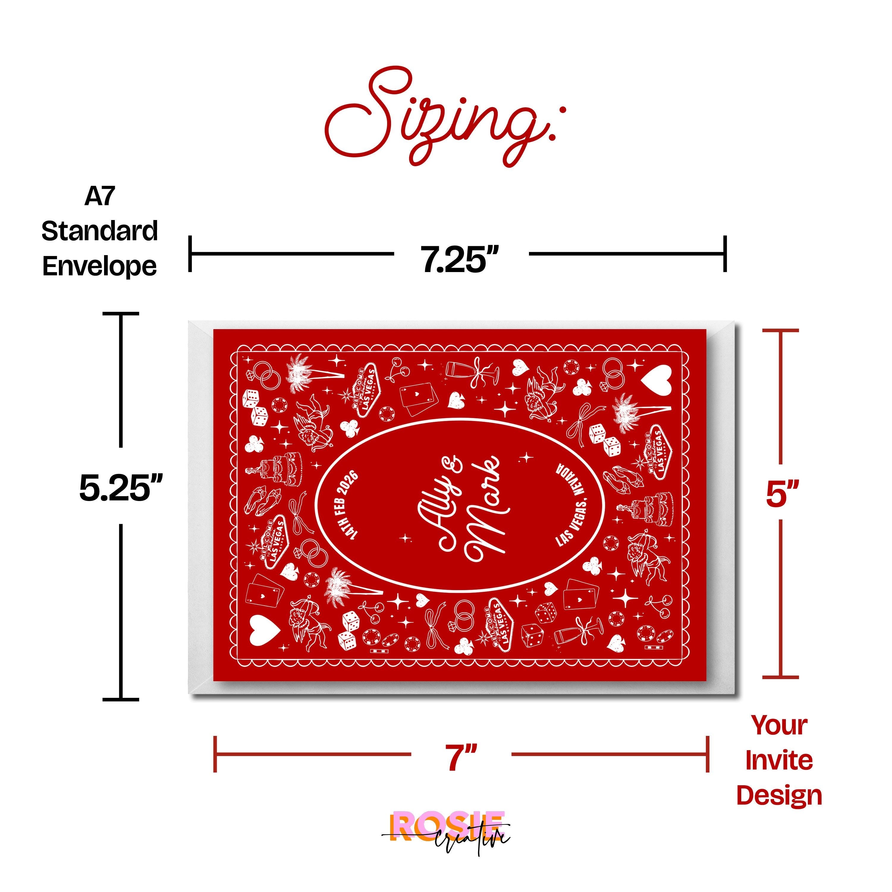 Vegas Wedding Save the Date: Retro Casino Playing Card Invitation (DIY Canva Template, Digital Download)