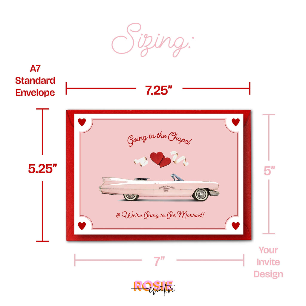 Vegas Wedding Save the Date Design: Little White Chapel Postcard (DIY Template, Digital Download)