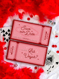 Retro Vegas Ticket Save the Date: Elopement Invitation (DIY Canva Template, Digital Download)