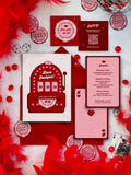 Retro Vegas Wedding Invitation Suite | DIY Set of 3 Invite Templates (Instant Download)