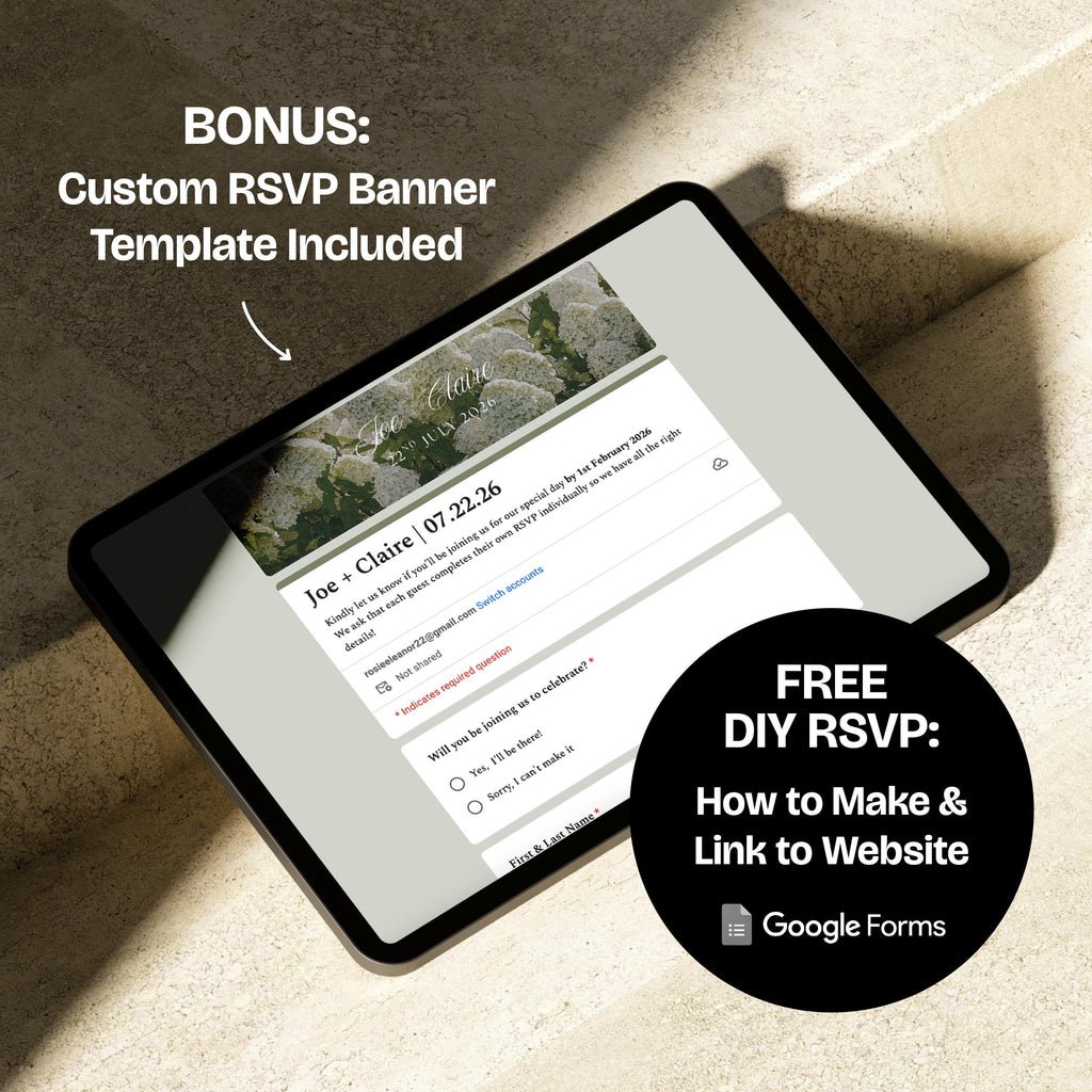 Green Tone Floral Wedding Website Template with RSVP: Editable Canva Design (Digital Download)