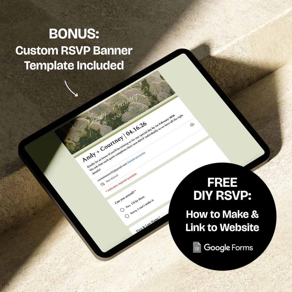 Pink & Green Floral Wedding Website Template with RSVP: Editable Canva Design (Digital Download)