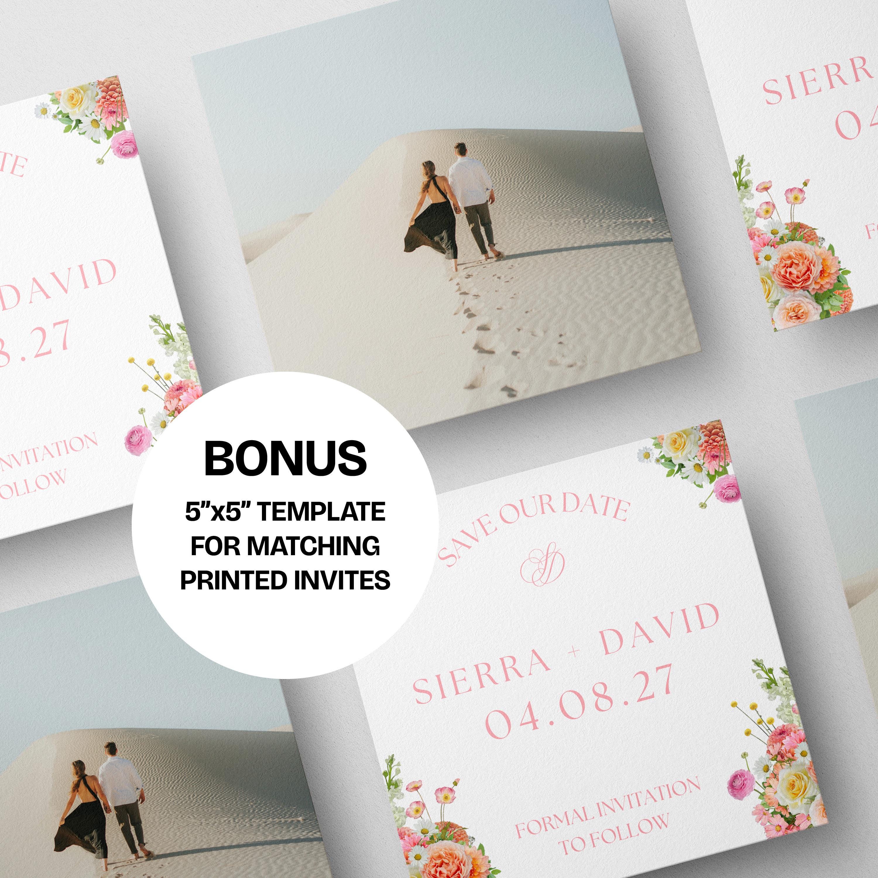 Warm Pastels Save the Date Website with RSVP/Details: Canva Digital Invitation Template (Digital Download)