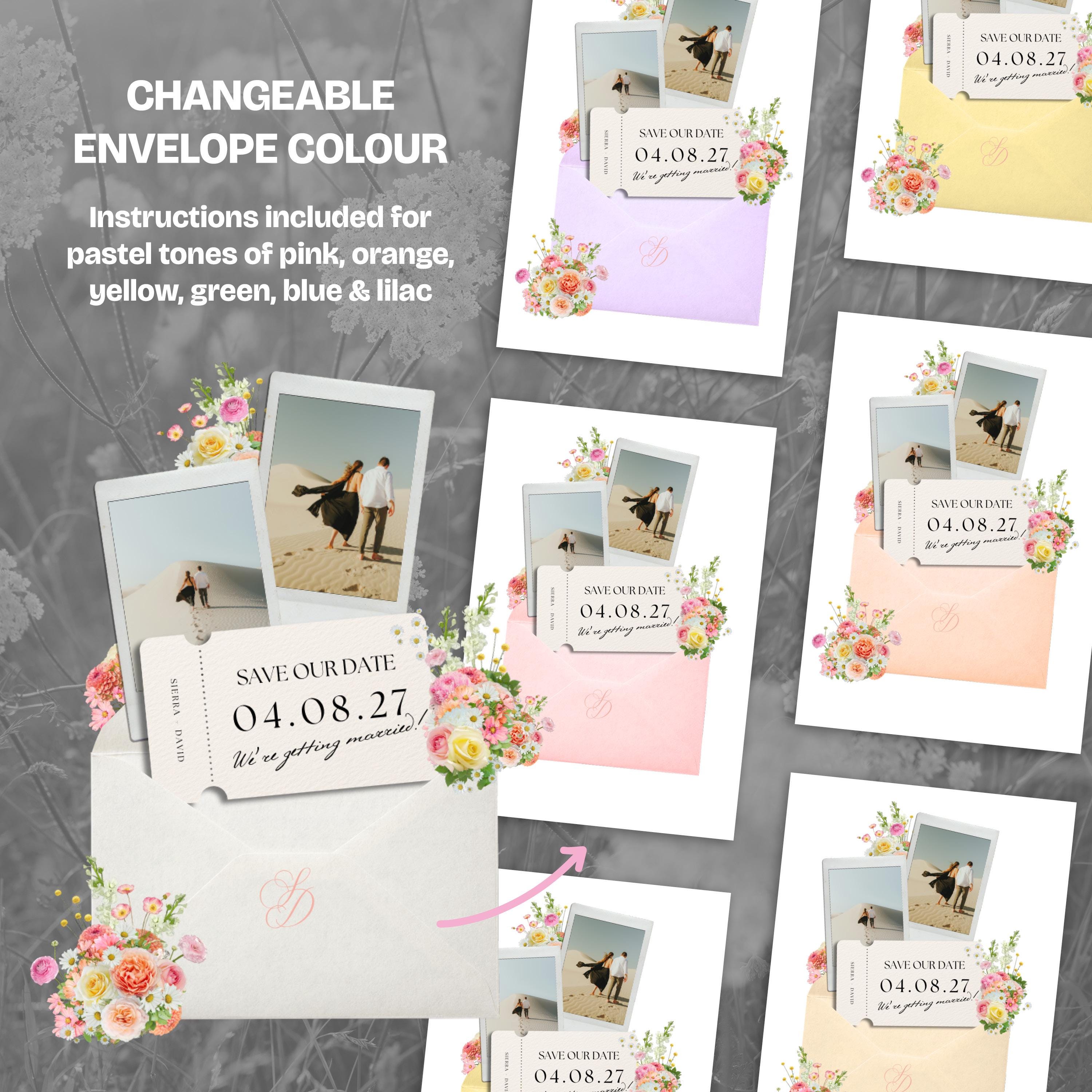 Warm Pastels Save the Date Website with RSVP/Details: Canva Digital Invitation Template (Digital Download)