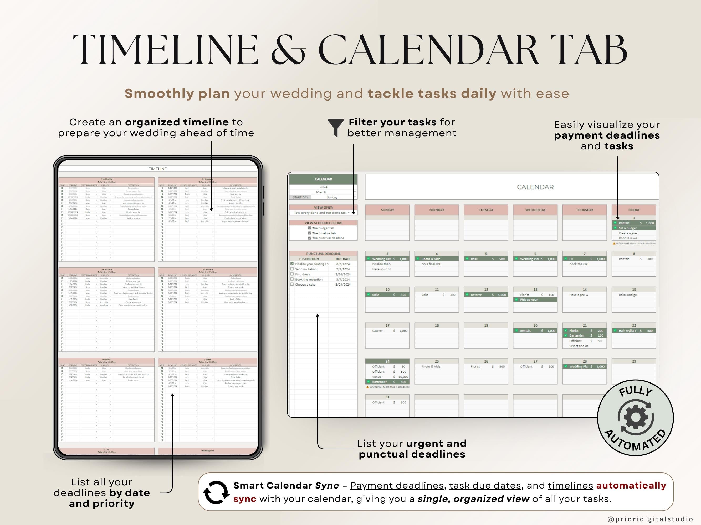Wedding Planner Spreadsheet Wedding Budget Tracker Honeymoon Planner Checklist Guest List Tracker Wedding Travel Itinerary Seating Plan