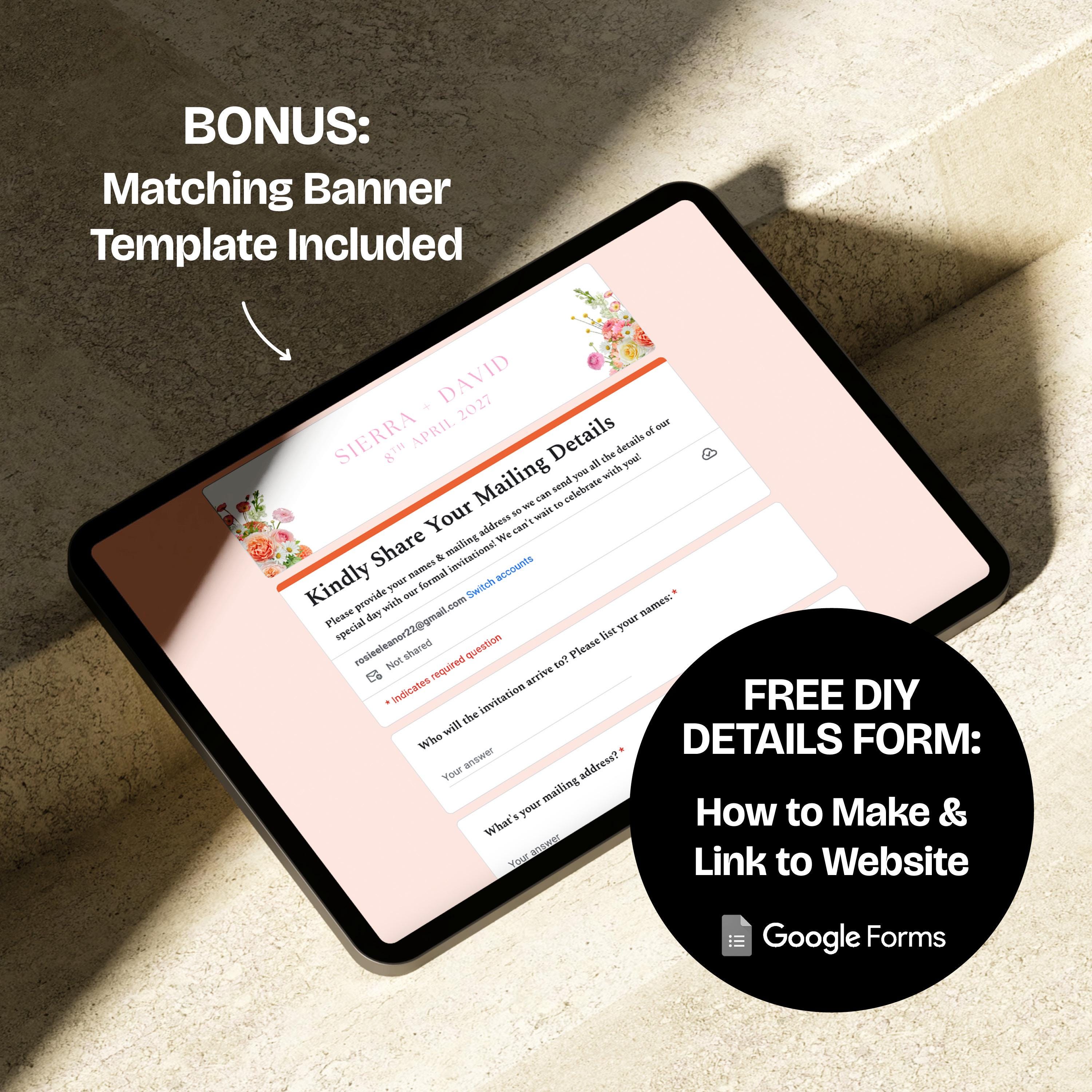 Warm Pastels Save the Date Website with RSVP/Details: Canva Digital Invitation Template (Digital Download)