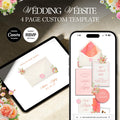 Warm Pastels Wedding Website Template with RSVP: Editable Canva Design (Digital Download)