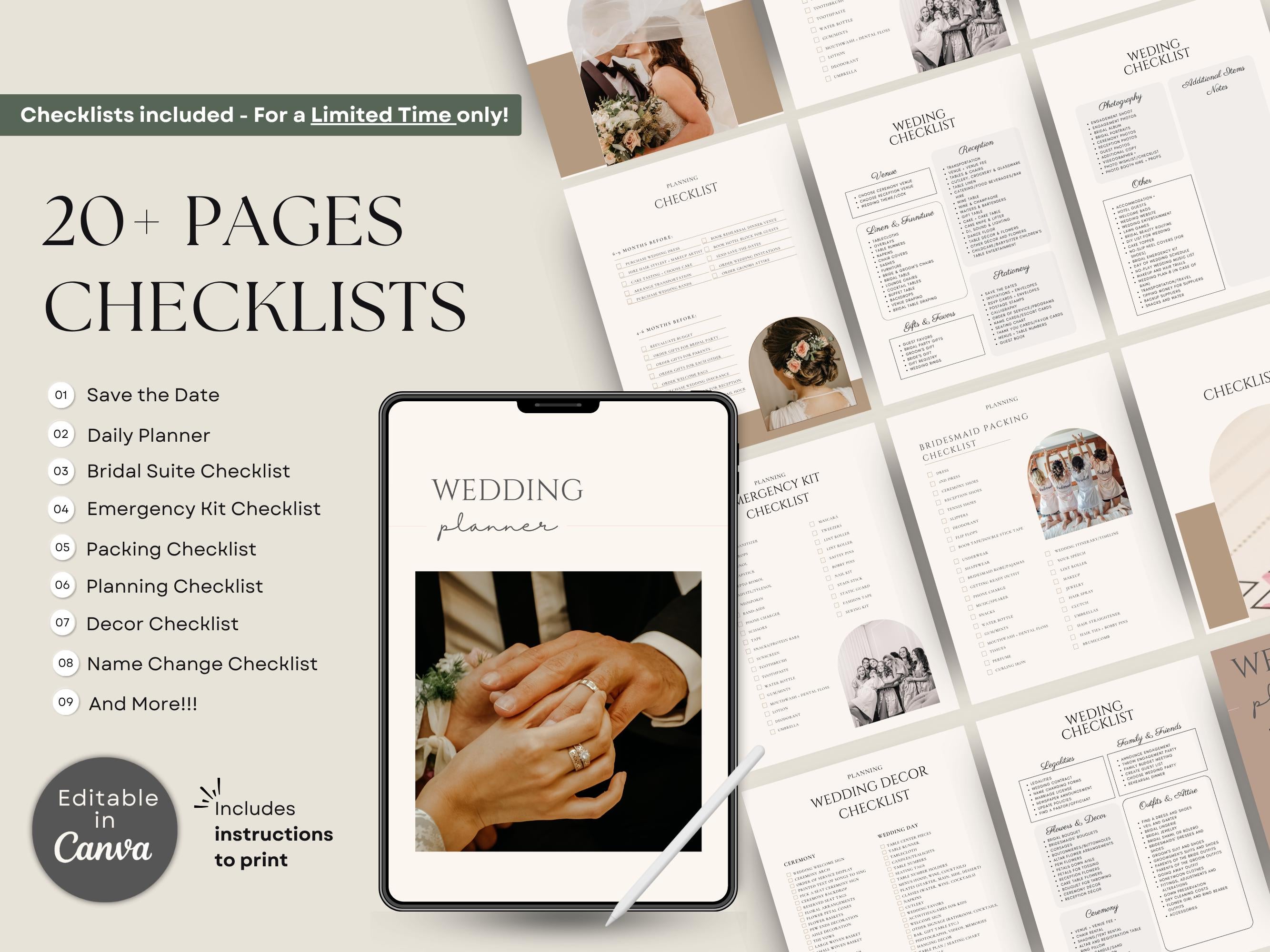 Wedding Planner Spreadsheet Wedding Budget Tracker Wedding Timeline Checklist Guest List Tracker Wedding Itinerary Seating Plan Wedding Gift